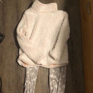 Fleece jogger pajama set